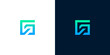 © anello - Modern abstract geometric initial logo design with a dynamic blue-green gradient, ideal for innovative technology companies, digital startups, and professional branding solutions