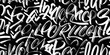© Sourav - Abstract black and white background with chaotic expressive brushstroke lettering