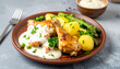© Sundari - Gammeldags Kylling. Traditional Danish Creamy Chicken with Potatoes and Vegetables
