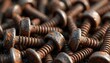© Oleksandr - Pile of old rusted screws and bolts with pitted surfaces and corrosion. Metal fasteners show signs of decay and wear. These industrial hardware items are scattered closely together.