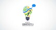 © Stock Shelf - World Creativity and Innovation Day lightbulb with colorful ideas and global network concept