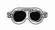 © dory - Vintage-style pilot goggles with leather frame and adjustable straps