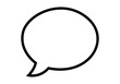 © Gabrieuskal - Globo de texto vacío de contorno negro para conceptos de comunicación diálogo y mensajes en redes sociales