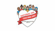© Angela - Diverse people holding heart for National HIV Testing Day awareness