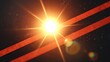 © AA - A bright sun shines with red lines in a dark space