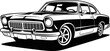 © inspiring  - Classic vintage car illustration with detailed design and stylish retro appearance