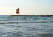 © Teo K - The sign Swimming prohibited in the sea at Tel Aviv beach.