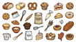 © fusiangkara - Assortment of delicious baked goods and baking tools, perfect for culinary themes and food blogs