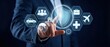 © MDzARTPRO - Innovative digital security solutions in business environments featuring advanced technology icons and interactive interfaces for improved protection and management