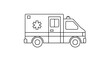 © ndowi - Ambulance: A stark, simple illustration of an ambulance, a symbol of care, speed and immediate response