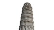 © PAVEL - Photo of the leaning tower of Pisa in Tuscany, Italy. Famous italian landmark isolated on transparent background