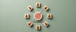 © Rohan Katwe - teamwork concept with connected people icons around target symbol representing collaboration strategy goal alignment and business networking ideal for leadership planning marketing and growth visuals