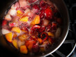 © Simi Jois - Peach, berries and cherries boiling