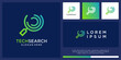 © cre_ART_ive - Tech search logo design template with line