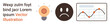 © Muaz - Vector illustration collection featuring a text block, an idea lightbulb, a sad face icon, and a data trend graph for digital design projects
