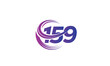 © FAZAR - 159 Number Logo Design with Purple Gradient Swirl Circle