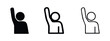 © liubomir118809 - Person with Raised Hand Icon Set - Question, Vote, and Participation Symbols