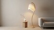 © Erisna Yolanda - A serene living room interior with a floor lamp on a side table beside a couch