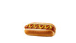 © Femke - Classic beef hotdog nestled in soft bun, topped with vibrant ketchup swirls