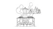 © Watirah_Martodimejo - Coffee maker on fire grill outdoors.