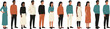 © Creative Rayhan - Vector illustration of diverse people in casual and semi‑formal outfits representing community and demographics
