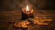 © horizon - Burning candle wax rapidly melting and pooling into chaotic shapes vividly visualizes the exhausting overall depletion of mental burnout.