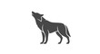 © Jndapirang - Silhouette of a howling wolf on a white background, representing untamed wilderness