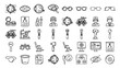 © Creative Design - Minimal optometry icon set featuring charts, glasses, and eye examinations