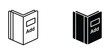 © MD - Contrasting visual styles of a book icon with add label in light and dark versions