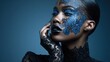 © wikkie - Woman with face art artistic fashion portrait