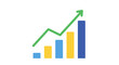 © Dwi Prasetyo - Colorful bar graph with green arrow.