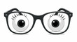 © mustari - Funny cartoon glasses with big eyes.