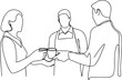 © Rita - Coffee Service Exchange Beverage Drink Line Art Illustration Vector
