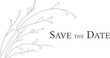 © JUWEL - Elegant save the date card with delicate branch illustration