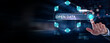 © Theyone - Businessman finger pointing on open data dashboard, public data platform, data sharing system, transparency management and government or corporate data accessibility concept
