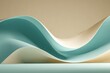© ZubVector - Abstract waves of soft blue and beige curved surfaces in minimalist design