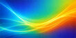 © NUR 0.2 - An artistic abstract background featuring a bright rainbow wave and colorful swirl motion with a blurred texture pattern for a vibrant sky blue wallpaper design