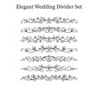 © Sameyen - elegant wedding divider set with floral lace ornaments vector illustration