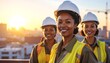 © anak - Three construction workers smiling