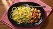 © Rabeya - Zucchini noodles with grilled chicken a healthy and delicious meal