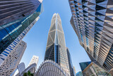 Riyadh skyline KAFD King Abdullah Financial District skyscrapers in Riyadh, Saudi Arabia