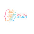 © Dima - 2D Gradient Line Art Digital Human Head with Circuit Connections, AI Technology Concept