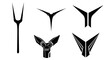 © Tania - Collection of five unique black fork and prong designs