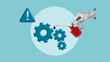© Andrii - Business process optimization and adjustment, repairing broken mechanism, improving performance and efficiency, maintenance strategy, problem solving, risk reduction and operational improvement