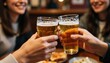 © NAD SANG PAP - Cheers to friendship celebrating togetherness over drinks in a cozy restaurant atmosphere