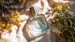 © Bonsales - Perfume bottle showcasing natural ingredients and botanical extracts, highlighting aromatherapy and organic beauty product concepts