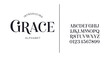© Abrar Hussain - Introducing the elegant Grace alphabet font with uppercase and lowercase letters and numbers