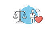 © wdflm - Doctor with heart and scales.