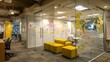 © Farid - Modern Office Meeting Room with Glass Walls and Sticky Notes.