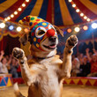 © ersya - dogs dress up as clowns and entertain the audience